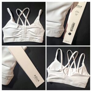 Sky Blue Strappy Sports Bra with Wide Band and Soft Material